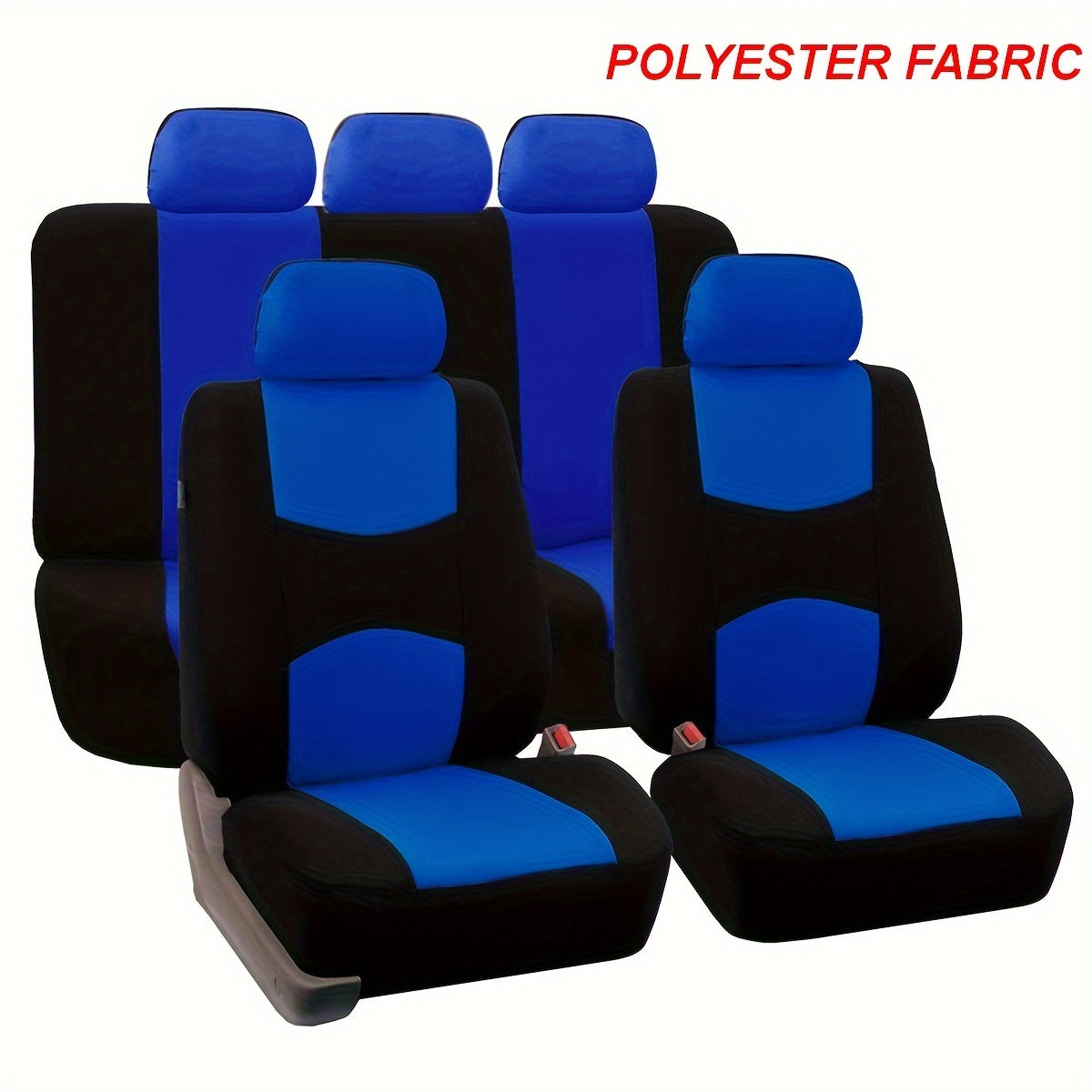 Stylish 5-Seat Comfort-Fit Car Seat Covers - Durable, Easy-to-Clean Polyester Protection for Vehicles