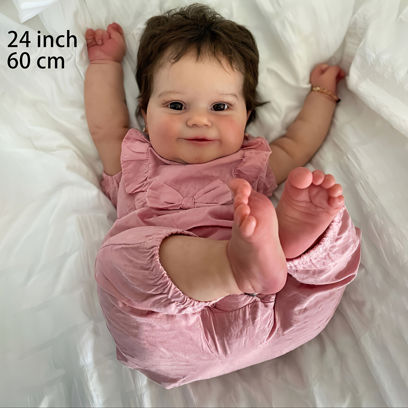 TERABITHIA 20 Inch So Truly Sweet Smile Premie Baby Size Soft Touch Cuddly Body Reborn Baby Dolls Gift Set With Rooted Brown Hair Realistic Newborn Baby Dolls That Look Real, Forever Yours Sweetheart