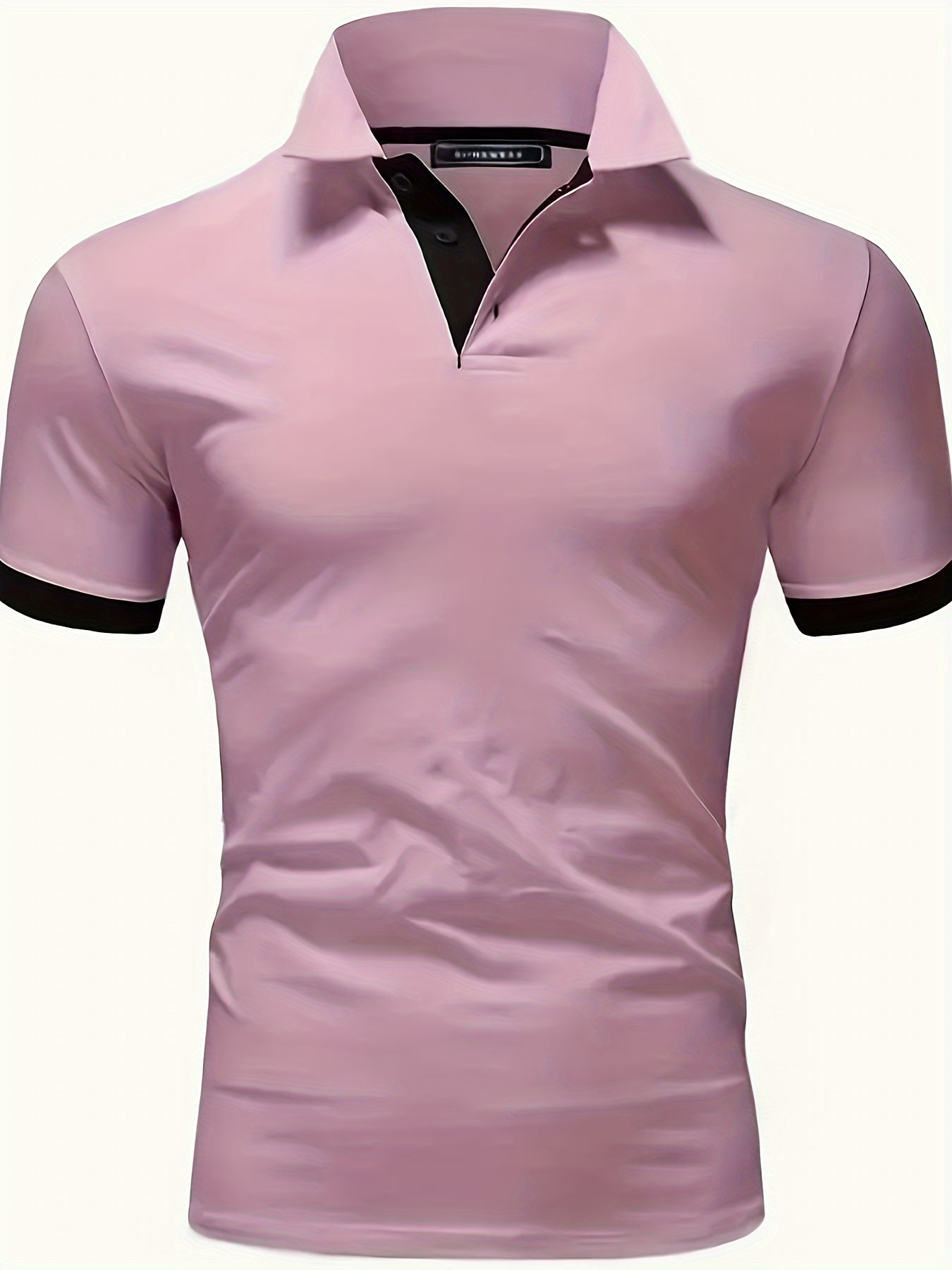 Men's Solid Color Golf T-Shirt, Short Sleeve Tee For Summer, Casual Trendy Top For Males, Business And Leisure Wear