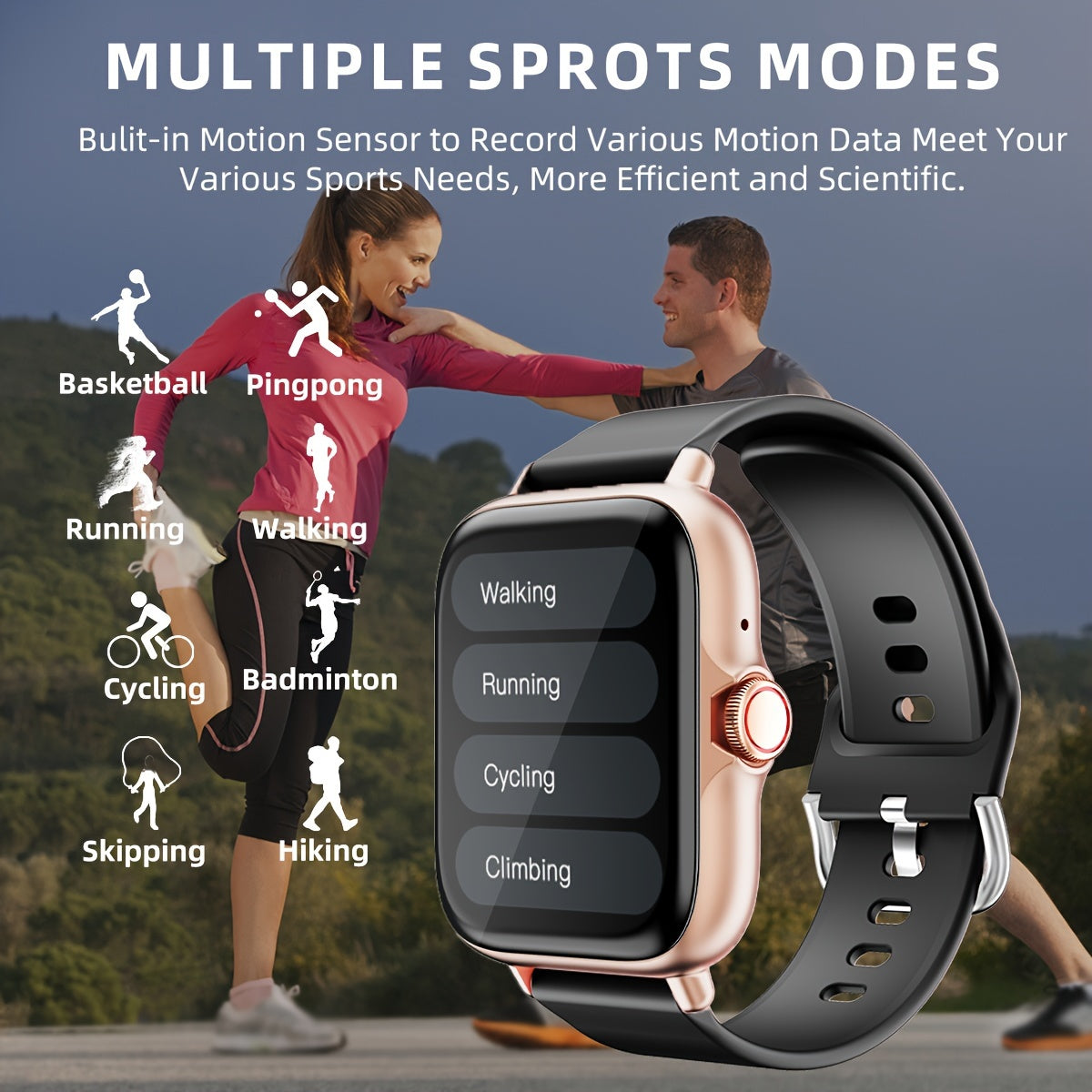 Waterproof Smart Watch, 1.83'' Full Touch Screen Display With Message, Answer Make Call Smartwatch Sleep Monitoring, Sports Pedometer, Information Alerts, For IPhone/Android Phones, Smartbands,