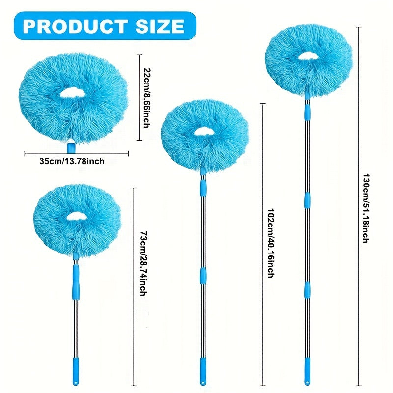 1pc/2pcs, Ceiling Fan Cleaner Dusters With Extension Pole, Dust Removal Brush, Removable And Washable Microfiber Ceiling And Fan Duster, Ceiling Fan Duster For High Ceilings, Fans, Furniture, car, Cleaning Supplies.