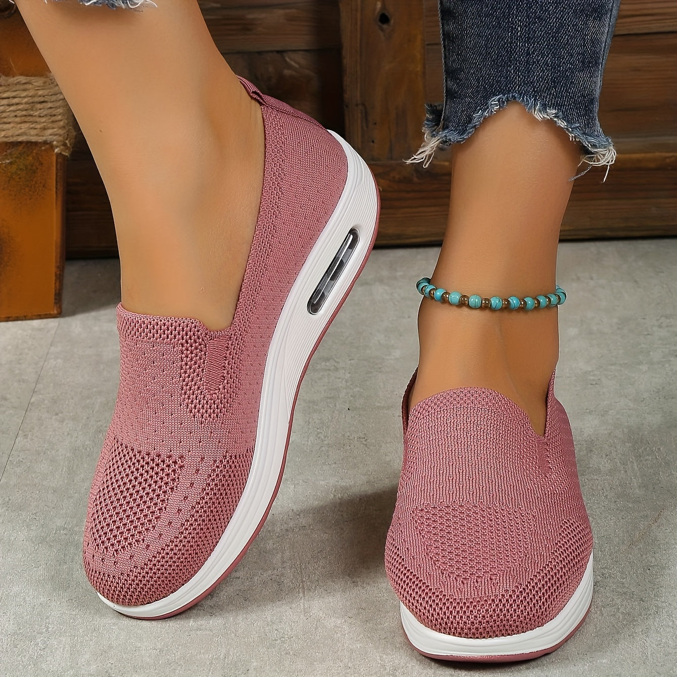 Zapatillas de deporte de plataforma de color sólido para mujer, zapatos cómodos antideslizantes con punta redonda, zapatos para caminar al aire libre