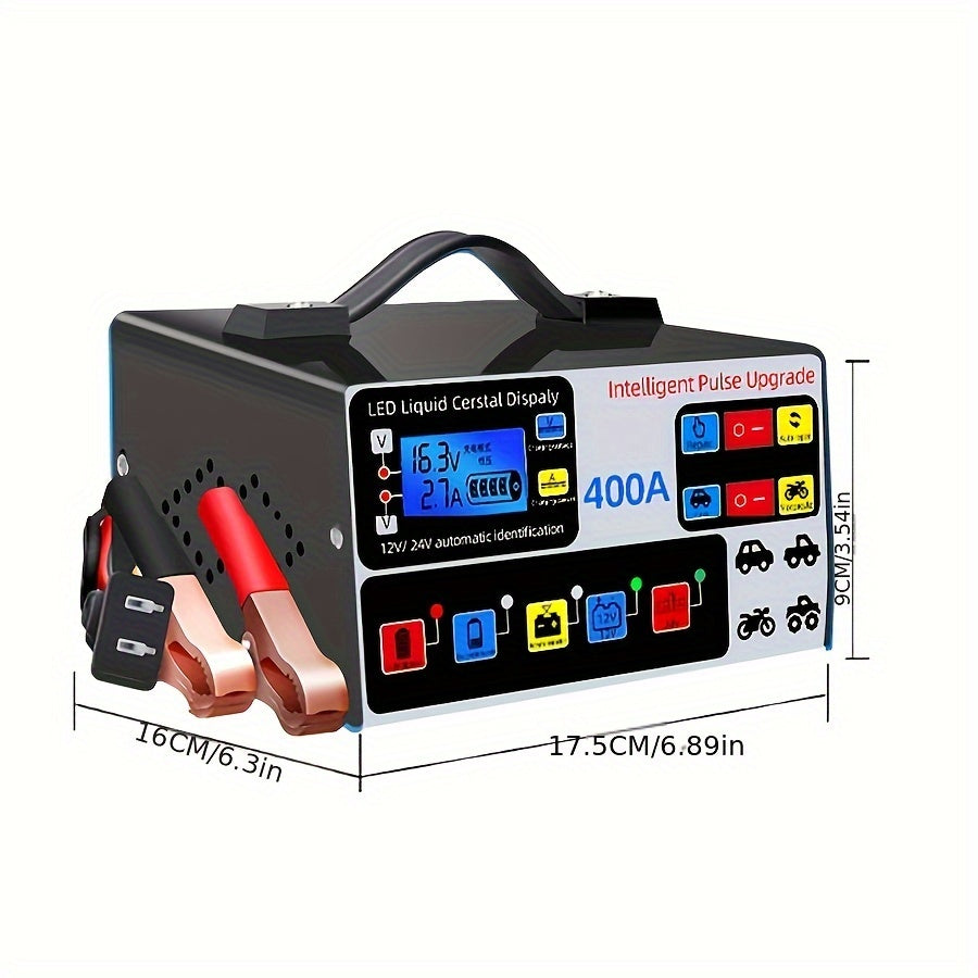 Automotive Battery Charger 12V24V V Motorcycle Battery Pure Copper Intelligent Repair Automatic Charger