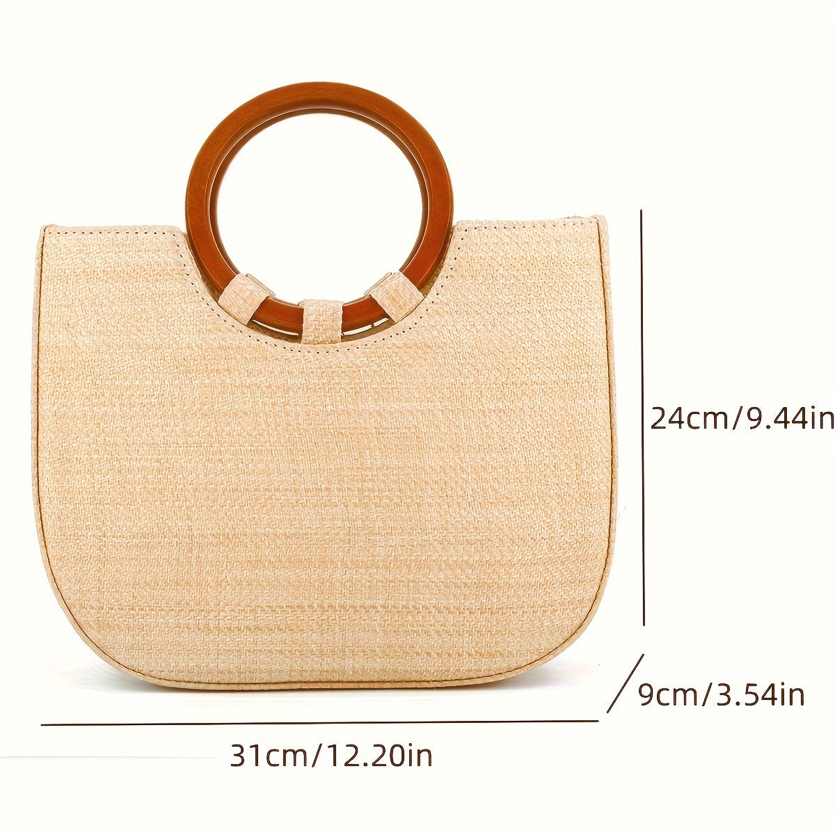 Simple And Chic Style Travel Tote Bag For Women, Lightweight And Easy To Carry Bag For Beach Outfits