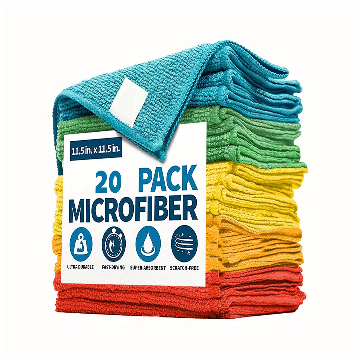 1/5/10pcs, Microfiber Cleaning Cloth, Dishwashing Cloth, Multifunctional Cleaning Towel, Household Rag, Kitchen Bathroom Cleaning Towel, Durable Absorbent Towel, Easily Remove Stains And Grease, Cleaning Supplies.