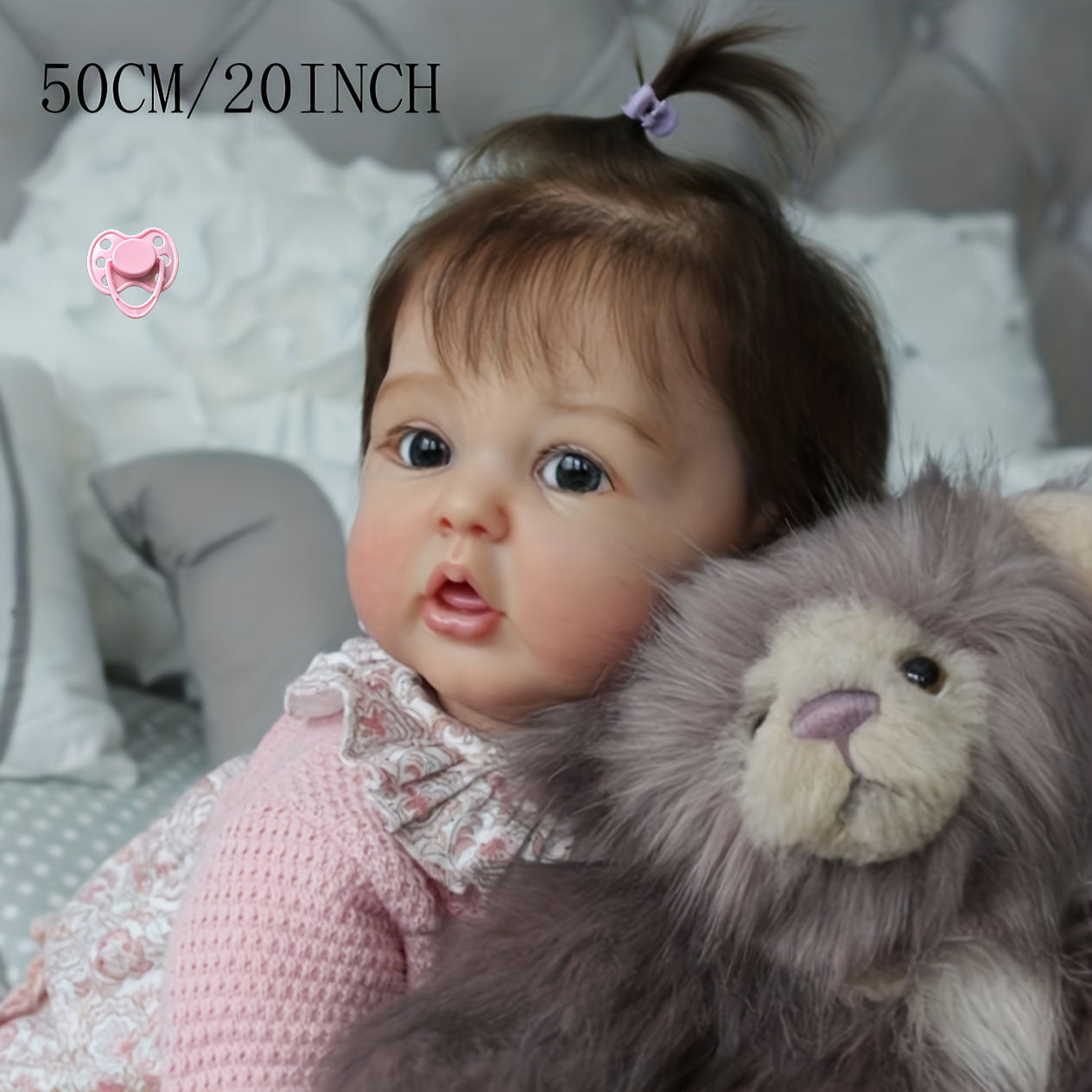 Sleeping 20inch Soft Silicone Baby Reborn Doll Girl 50cm Handmade Newborn Doll For Children's Day Birthday Gift Alive Toy Easter Gift