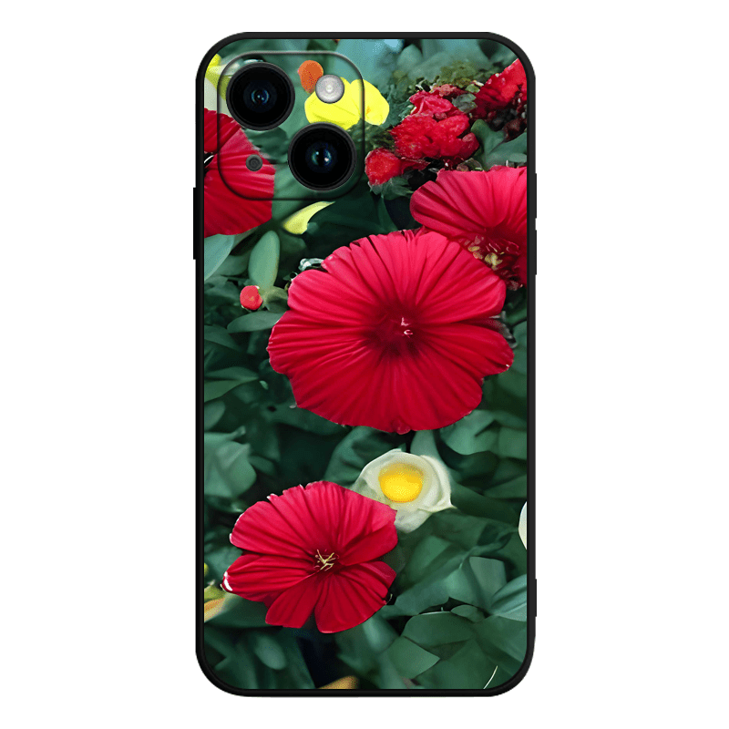 Cute Flower TPU Anti-slip Anti-fingerprint Phone Case For iPhone 15/14/13/12/11 Pro Plus Max/XS Max/X/XR/8/7/6/6S/SE/2020/2022/12/13/14 Plus Mini