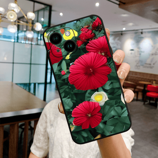 Cute Flower TPU Anti-slip Anti-fingerprint Phone Case For iPhone 15/14/13/12/11 Pro Plus Max/XS Max/X/XR/8/7/6/6S/SE/2020/2022/12/13/14 Plus Mini