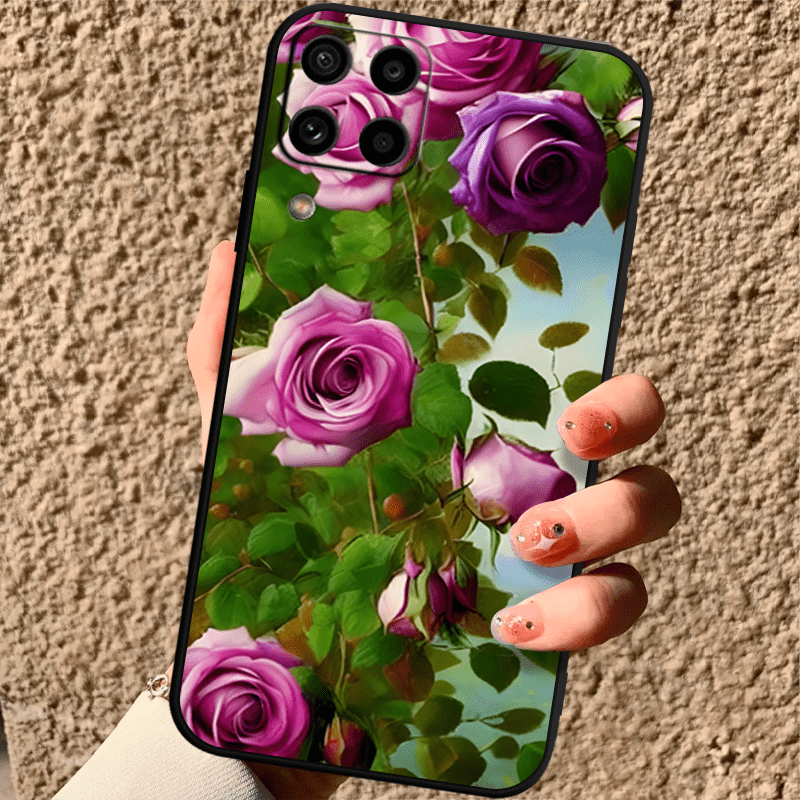 Cute Flower TPU Soft Protective Phone Case For Samsung S10 S20 S21 S22 S23 Note 10 20 FE Lite + Ultra A73 A72 A71 A53 A52S A51 A50S A42 A34 A33 A32 A31 A30S A24 A23 A21S A20S A14 A13 A12 A11