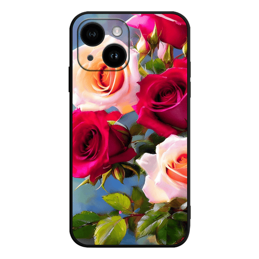 Cute Flower pattern TPU Anti-slip Anti-fingerprint Phone Case For IPhone 15/14/13/12/11/XS/XR/X/8/7/6S/Mini/Plus/Pro Max/SE