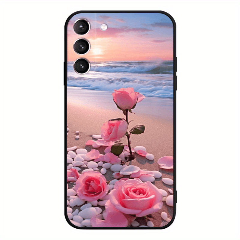 Rose TPU Soft Matte Case For Samsung S10 S20 S21 S22 S23 S24 Note 10 20 FE Lite + Ultra A35 A55 A05 A05S A73 A72 A71 A53 A52S A51 A50S A42 A33 A32 A31 A30S A23 A21S A20S A13 A12 A11 A10S A03S A02S A01 A14 A34 A24 A54 A04E Cor