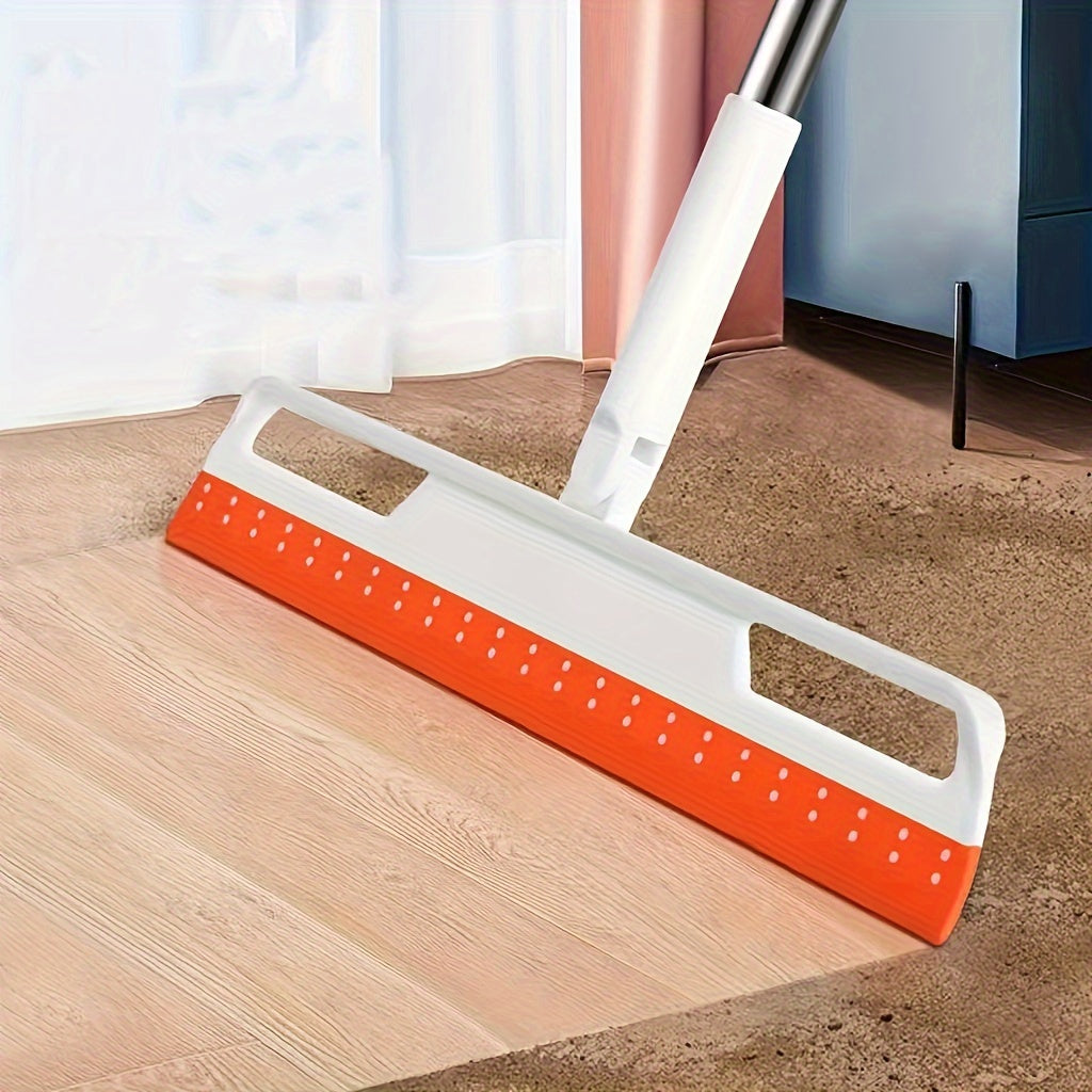 1pc Multi-Surface Magic Broom - Easy Clean & Scrape, Long Handle for Floors, Glass & Bathrooms - Essential Commercial Cleaning Tool