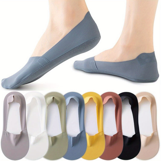 No Show Socks Womens 5-8 Pairs Low Cut Liner Non Slip Socks for Women Footies Invisible Socks for Flat Boat