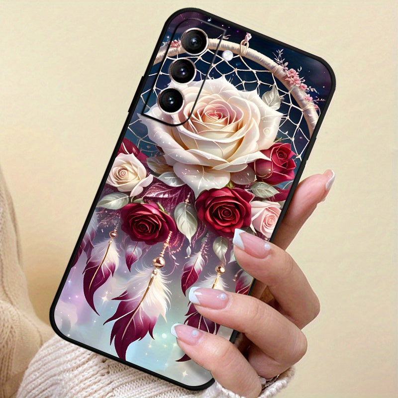 Roses TPU Soft Matte Case for Samsung S10 S20 S21 S22 S23 S24 Note 10 20 FE Lite + Ultra A35 A55 A05 A05S A73 A72 A71 A53 A52S A51 A50S A42 A33 A32 A31 A30S A23 A21S A20S A13 A12 A11 A10S A03S A02S A01 A14 A34 A24 A54 A04E Co