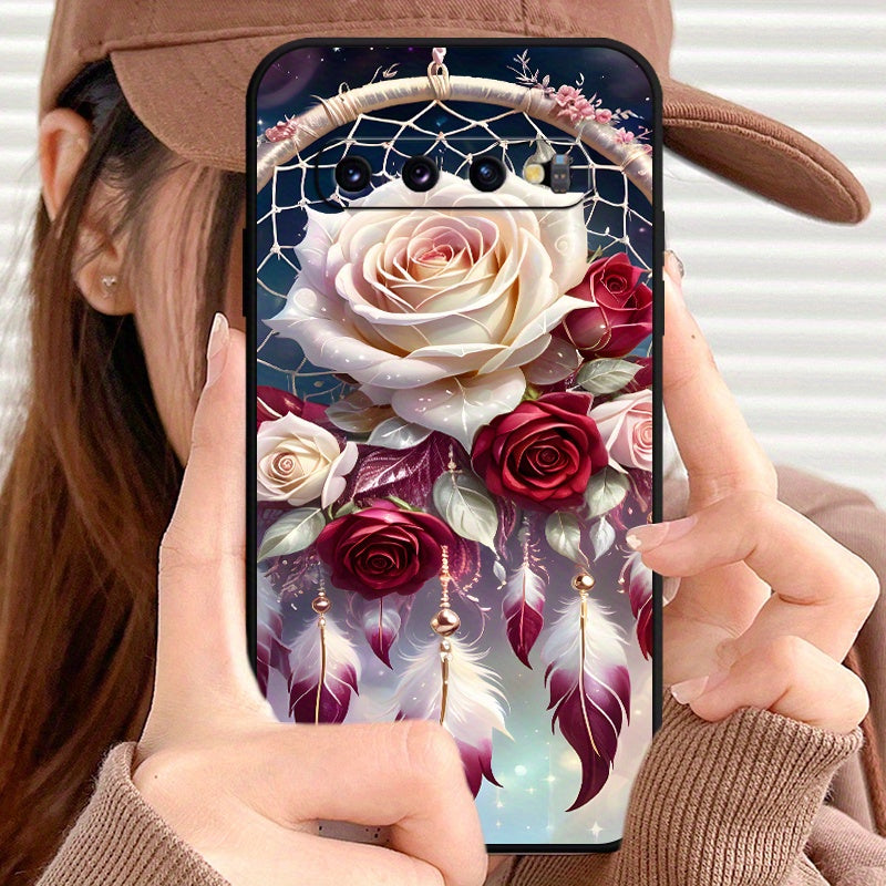 Roses TPU Soft Matte Case for Samsung S10 S20 S21 S22 S23 S24 Note 10 20 FE Lite + Ultra A35 A55 A05 A05S A73 A72 A71 A53 A52S A51 A50S A42 A33 A32 A31 A30S A23 A21S A20S A13 A12 A11 A10S A03S A02S A01 A14 A34 A24 A54 A04E Co