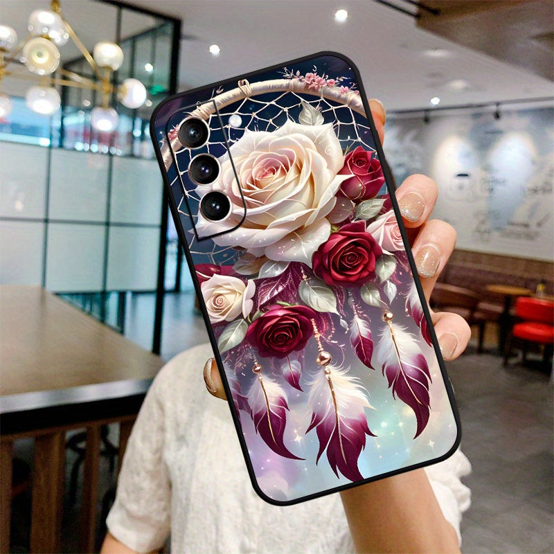 Roses TPU Soft Matte Case for Samsung S10 S20 S21 S22 S23 S24 Note 10 20 FE Lite + Ultra A35 A55 A05 A05S A73 A72 A71 A53 A52S A51 A50S A42 A33 A32 A31 A30S A23 A21S A20S A13 A12 A11 A10S A03S A02S A01 A14 A34 A24 A54 A04E Co