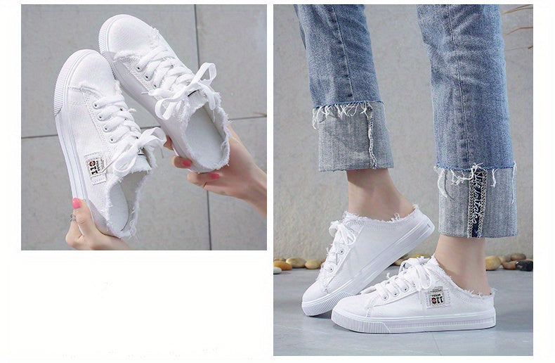 Women's Casual Flat Shoes-Soft Canvas Sole Solid Color Perfect Outing Leisure Sneaker