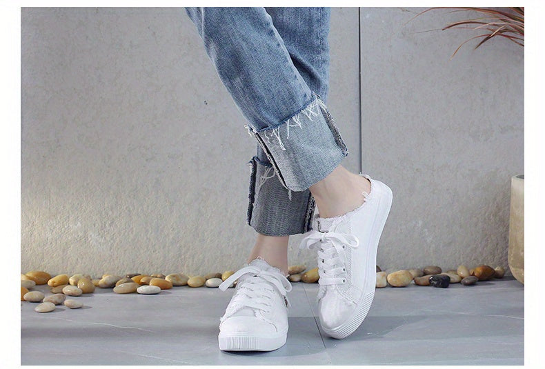 Women's Casual Flat Shoes-Soft Canvas Sole Solid Color Perfect Outing Leisure Sneaker