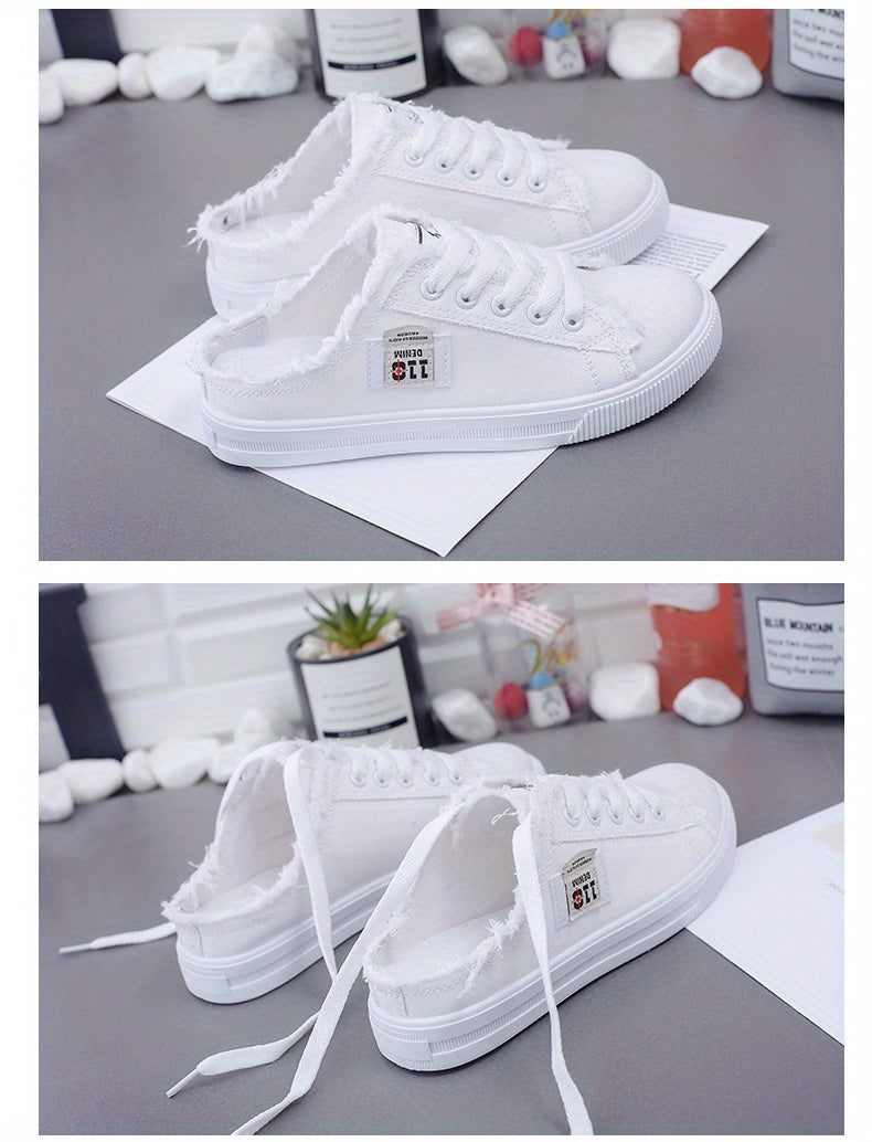 Women's Casual Flat Shoes-Soft Canvas Sole Solid Color Perfect Outing Leisure Sneaker