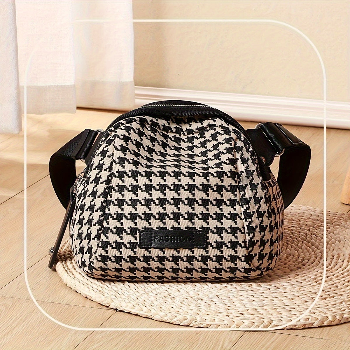 Houndstooth Crossbody Bag, Shoulder Bag