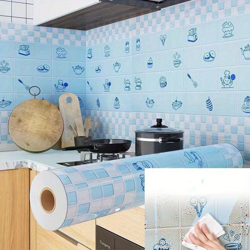 1 Roll, Waterproof Kitchen Protection Sticker, Self-Adhesive, Oil-Resistant And Heat-Resistant Sticker, Suitable For Stoves, Cabinets, Tiles, And More, Kitchen Supplies