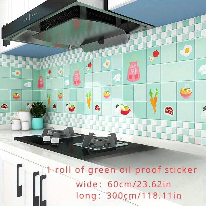 1 Roll, Waterproof Kitchen Protection Sticker, Self-Adhesive, Oil-Resistant And Heat-Resistant Sticker, Suitable For Stoves, Cabinets, Tiles, And More, Kitchen Supplies