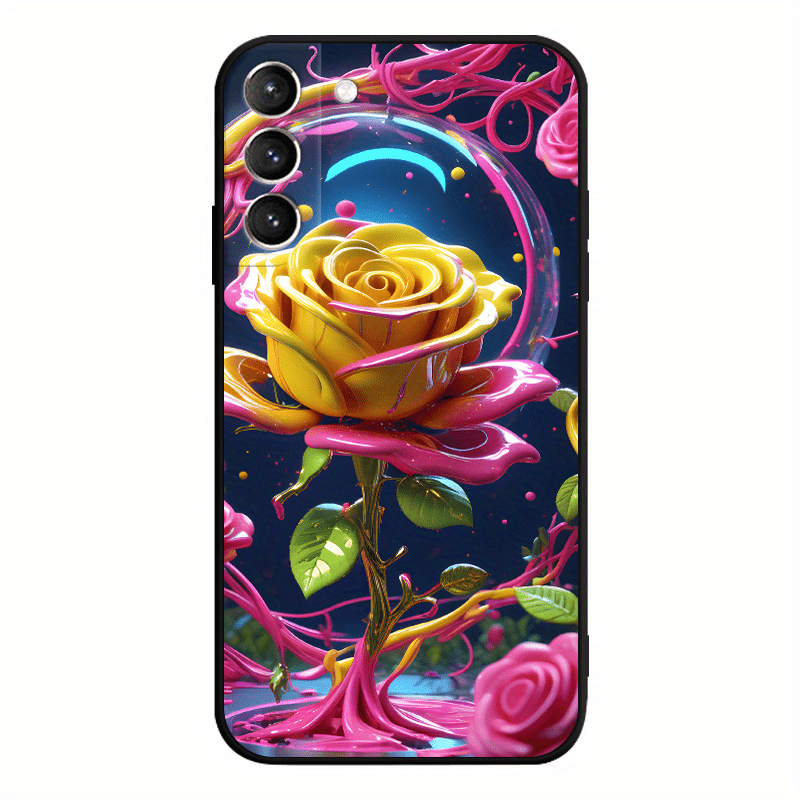 Bubble Rose TPU Soft Matte Case for Samsung S10 S20 S21 S22 S23 S24 Note 10 20 FE Lite + Ultra A35 A55 A05 A05S A73 A72 A71 A53 A52S A51 A50S A42 A33 A32 A31 A30S A23 A21S A20S A13 A12 A11 A10S A03S A02S A01 A14 A34 A24 A54 A