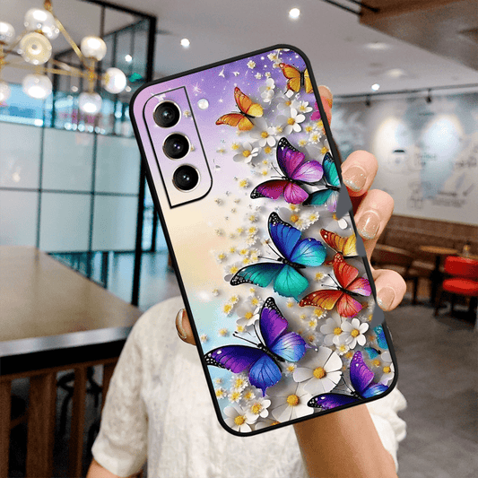 Butterfly TPU Soft Matte Case For Samsung S10 S20 S21 S22 S23 S24 Note 10 20 FE Lite + Ultra A35 A55 A05 A05S A73 A72 A71 A53 A52S A51 A50S A42 A33 A32 A31 A30S A23 A21S A20S A13 A12 A11 A10S A03S A02S A01 A14 A34 A24 A54 A04