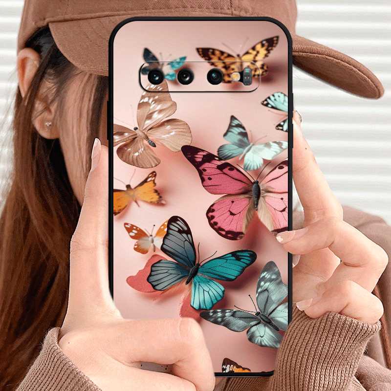 Butterfly Pattern Soft Matte Tpu Case for Samsung Galaxy Series - Shockproof & Scratch-Resistant Cover, Compatible with S10/S20/S21/S22/S23/S24, Note 10/20, A & More