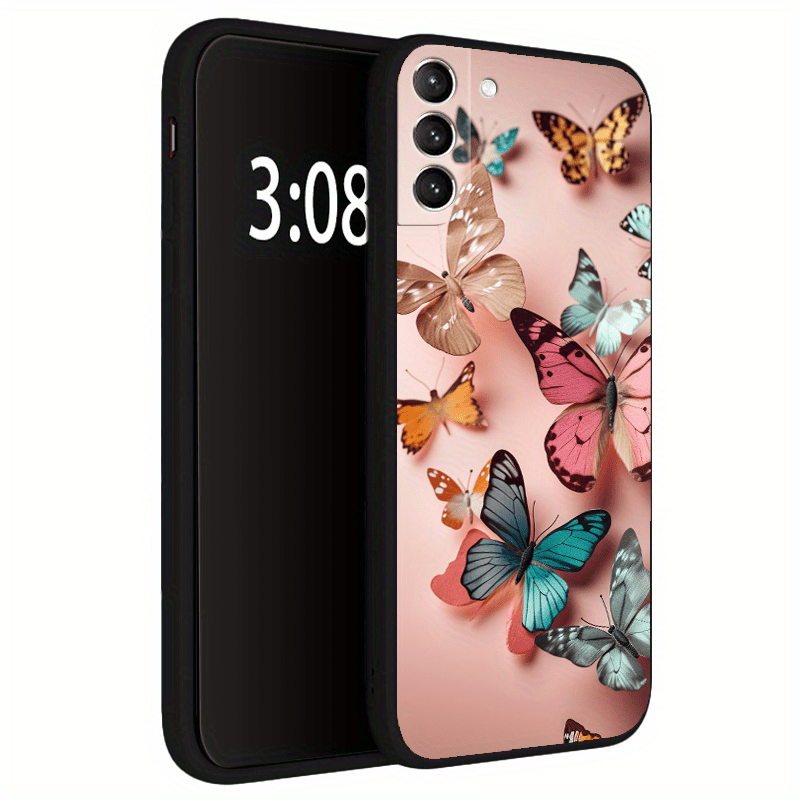 Butterfly Pattern Soft Matte Tpu Case for Samsung Galaxy Series - Shockproof & Scratch-Resistant Cover, Compatible with S10/S20/S21/S22/S23/S24, Note 10/20, A & More