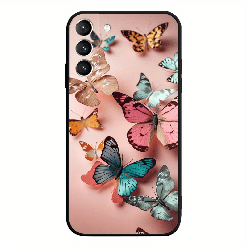 Butterfly Pattern Soft Matte Tpu Case for Samsung Galaxy Series - Shockproof & Scratch-Resistant Cover, Compatible with S10/S20/S21/S22/S23/S24, Note 10/20, A & More