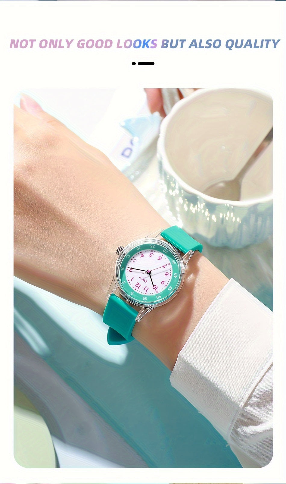 TPW Cute & Comfortable Silicone Band Quartz Watch for Women - Fashionable, Shock-Resistant with Japanese Movement