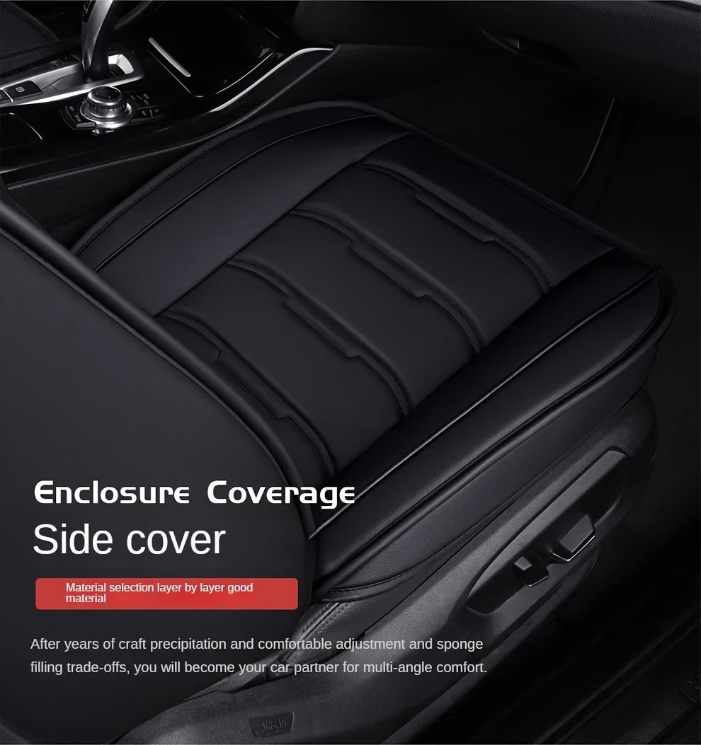 5 Seat Full Set Car Seat Cover Full Surrounded Cushion Protector Faux Leather Universal Fit For Most Cars, Trucks, Sedans And SUVs With Waterproof Leatherette In Automotive Seat Cover Accessories PZ-HEI-BZ