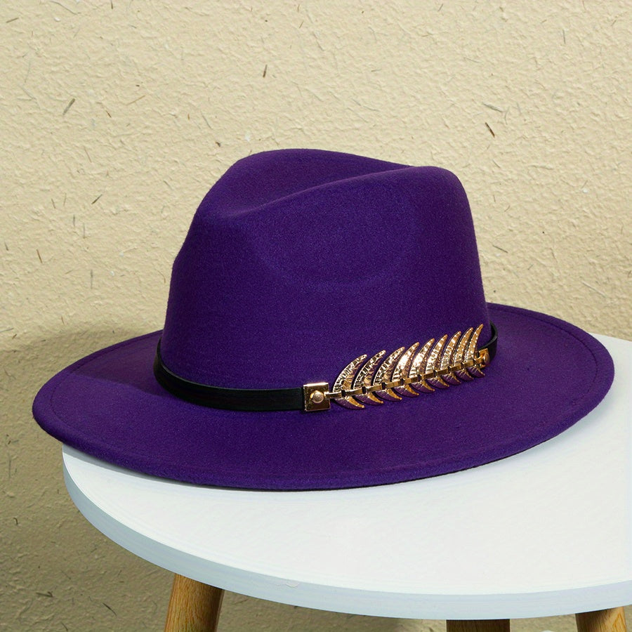 Wide-brimmed Hat For Men, Creative Men's Solid Color Charm Hat, Men's Hat