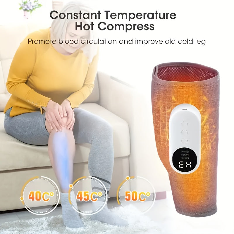 1pcs/2pcs leg massager for circular calf press, air compression massager, leg massager with heat, 3 intensities, 3 heat levels, easy to use, for feet, legs, thighs and knees, cordless leg massager.