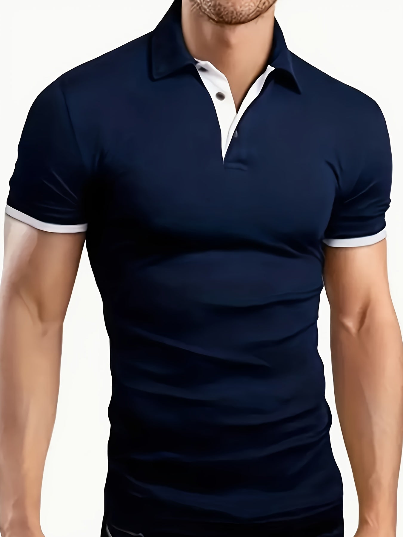 Men's Solid Color Golf T-Shirt, Short Sleeve Tee For Summer, Casual Trendy Top For Males, Business And Leisure Wear