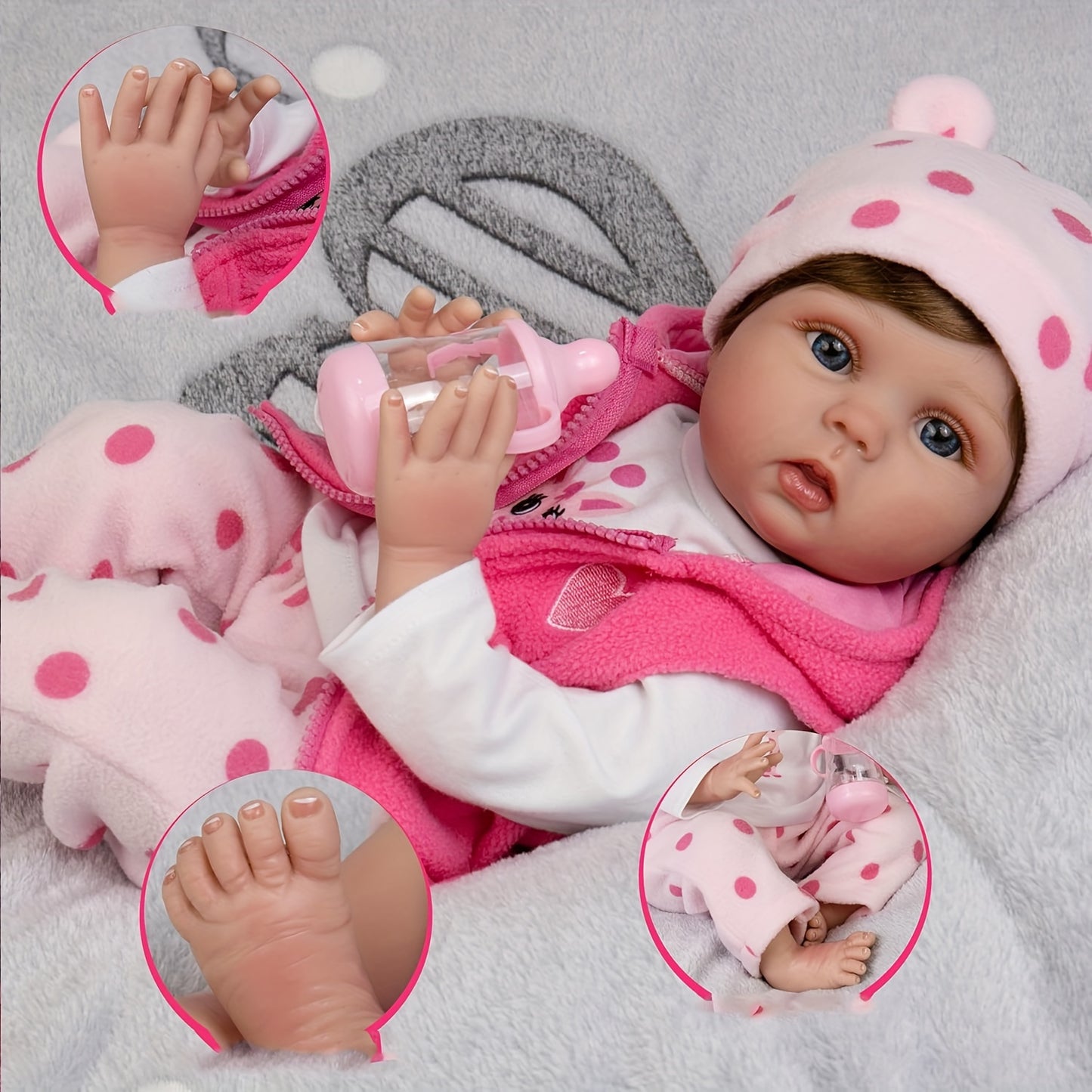 Reborn Baby 22 Inch 55 Cm Reborn Doll Lifelike Soft Vinyl Silicone Reborn Baby Doll Looks Like A Real Baby Handmade Reborn Baby Toddler Toy Birthday Gift