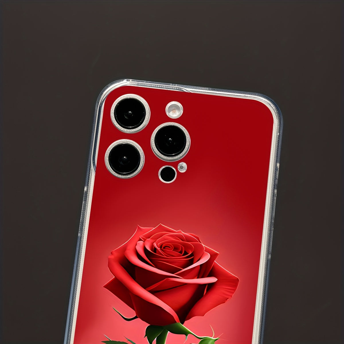 Red Rose Print Anti-Fall Mobile Phone Case for Iphone7/7P/8/8P/X/Xs/Xr/Xs Max/11/11Pro/11Pro Max/12/12 Pro/12Pro Max/Se2/Se3/13/13Pro/13Pro Max/14/14/Plus/14Pro/14Pro Max Valentine'S Day/Easter/Boyfriend/Girlfriend Multi-Seri