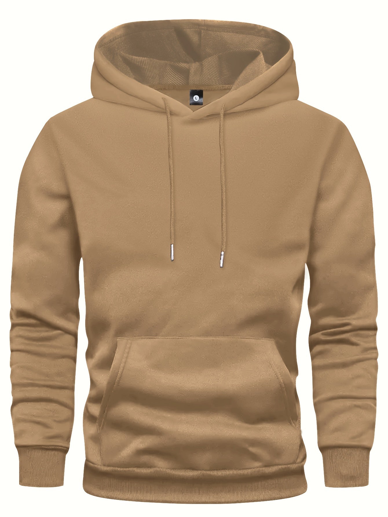 4 Pcs Men's Solid Hoodie With Kangaroo Pocket, Casual Long Sleeve Hooded Sweatshirt For Outdoor