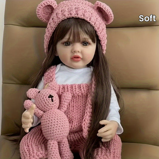 Reborn Doll, 22 Inch Soft Body Reborn Doll, Cute Clothes, Fashionable Doll, Companion Toy, Role-playing Toy, Christmas Gift, Holiday Gift