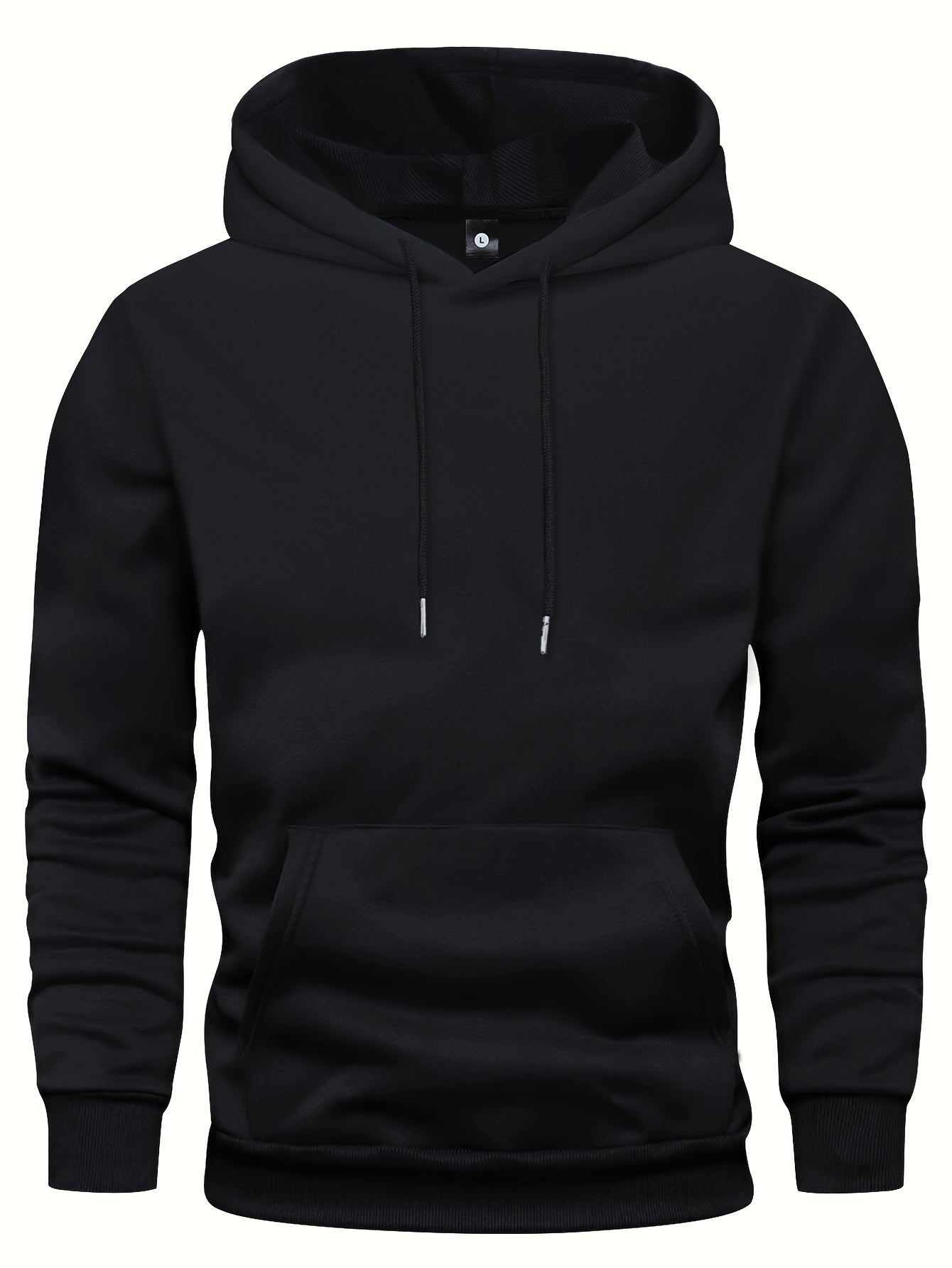 4 Pcs Men's Solid Hoodie With Kangaroo Pocket, Casual Long Sleeve Hooded Sweatshirt For Outdoor