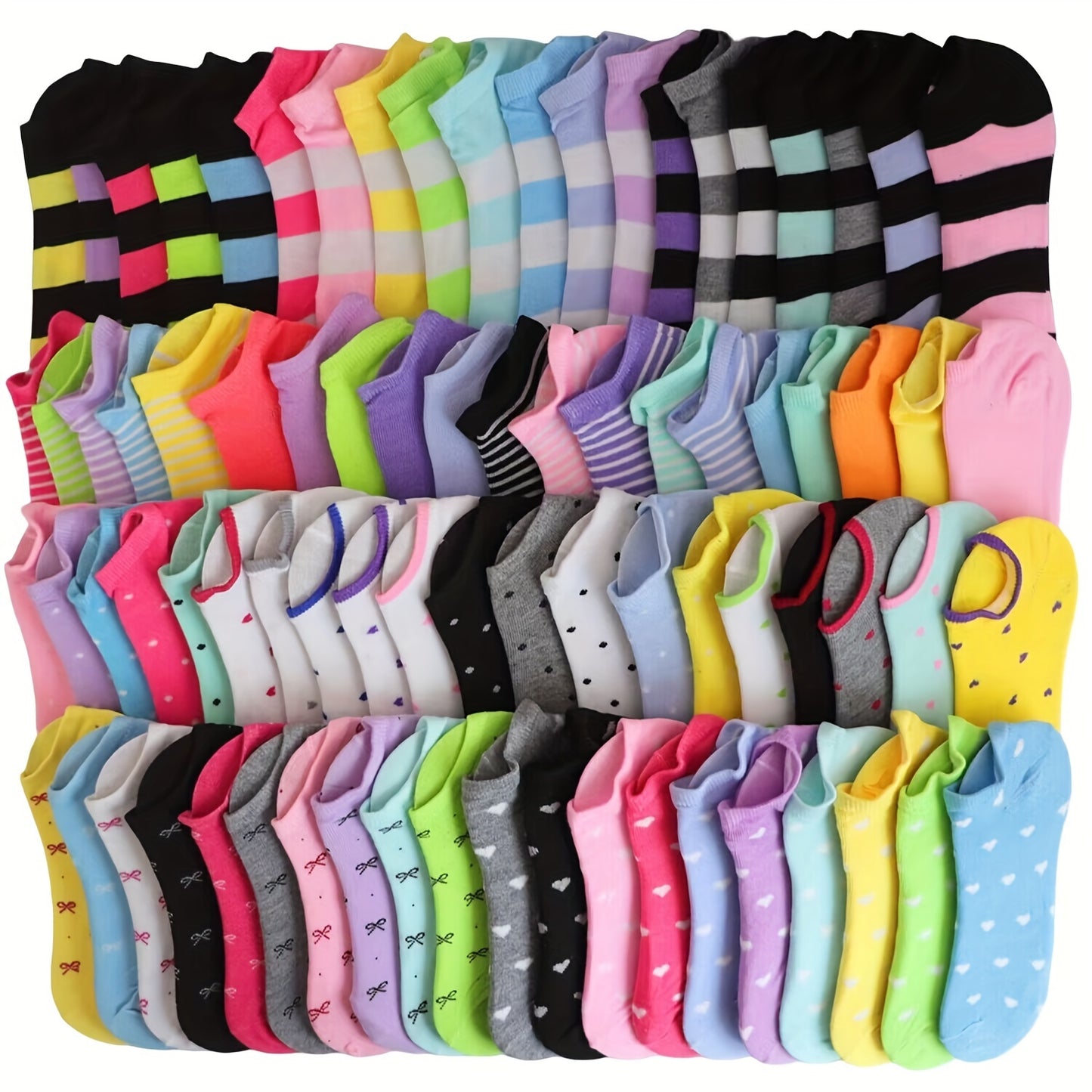 20 Pairs Candy Color Socks, Casual & Breathable Low Cut Ankle Socks, Women's Stockings & Hosiery