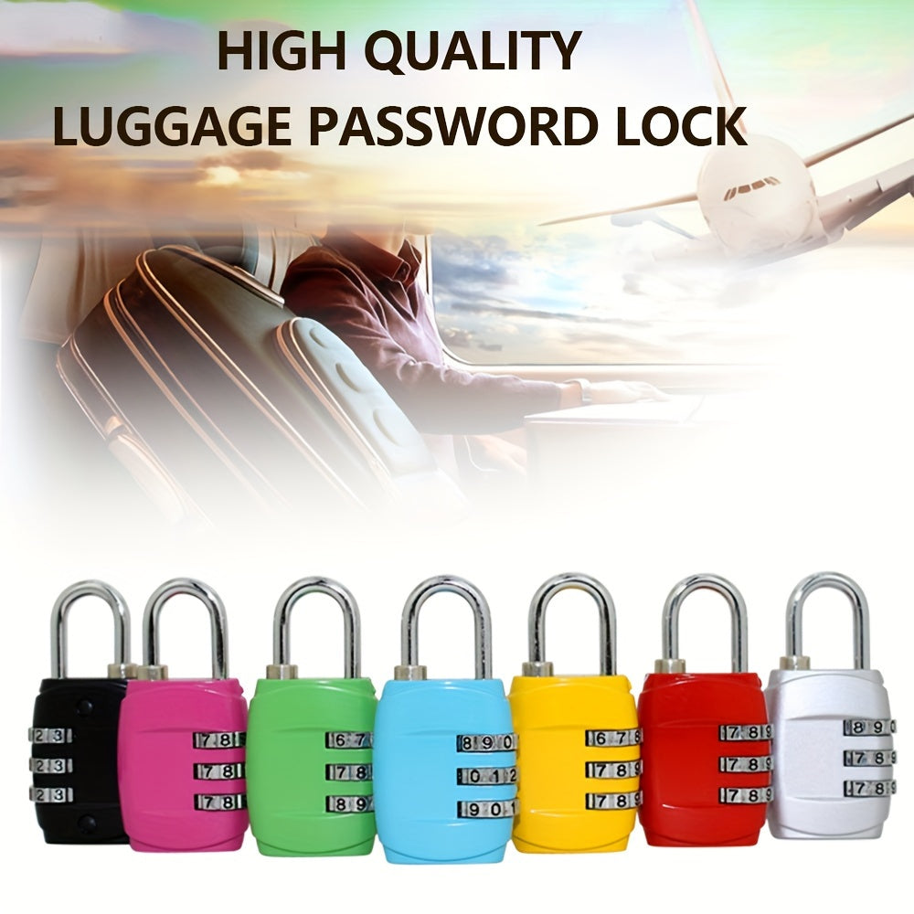 1pc Combination Lock 3-digit Combination Lock Padlock, Suitcase Padlock For Gym, Cabinets And Luggage - Durable, Travel Padlock