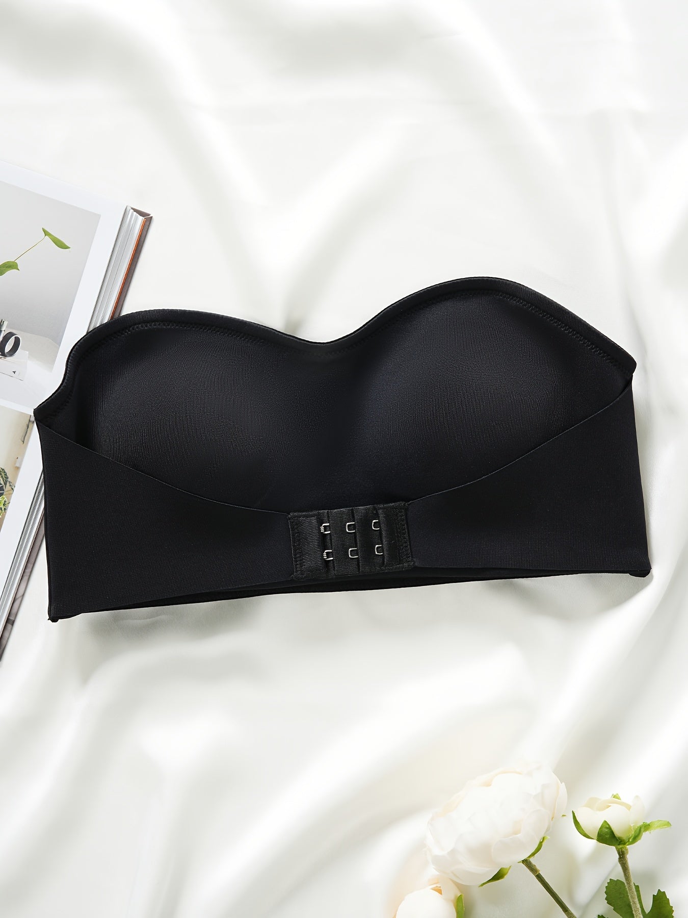 Front Buckle Strapless Bra, Wireless Non Padded Bandeau Bra, Women's Lingerie & Underwear