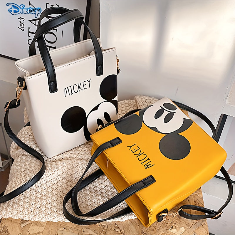 Disney Mickey Cartoon Printed Mini Square Bag, Shoulder Crossbody Bag For Women, Gift For Fans