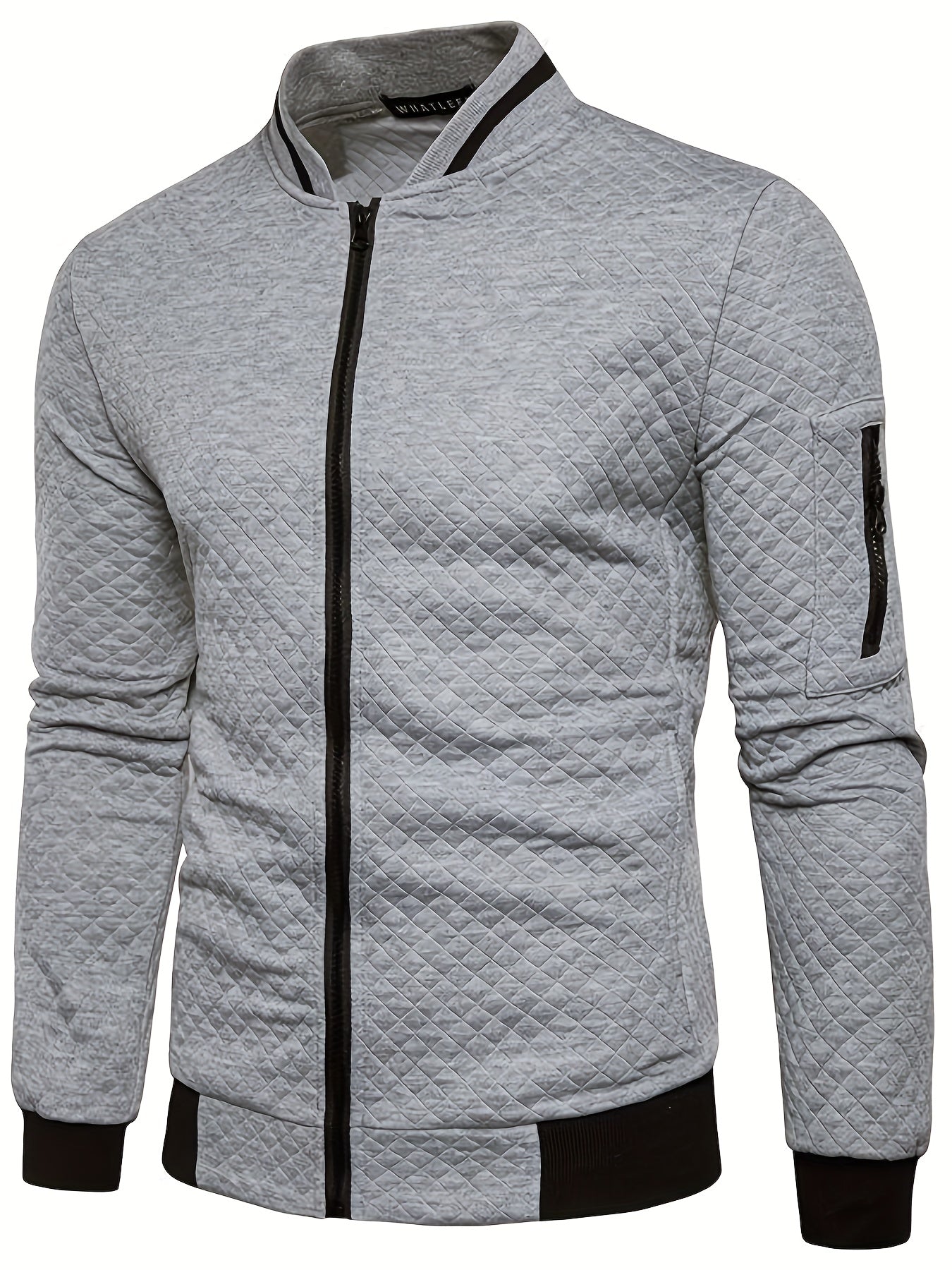 Men's Casual Fleece-Lined Jacket - Warm, Stylish Zip-Up with Stand Collar for Fall/Winter