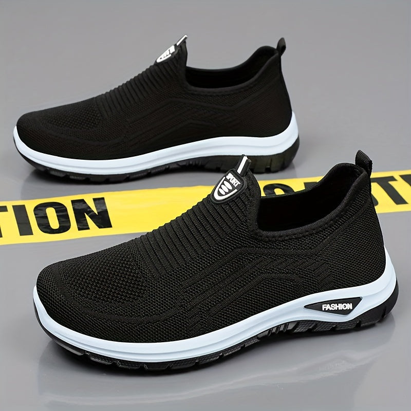 Men's Breathable Running Shoes - Lightweight, Non-Slip Sneakers for All Seasons, Lace-Up with Rubber Sole