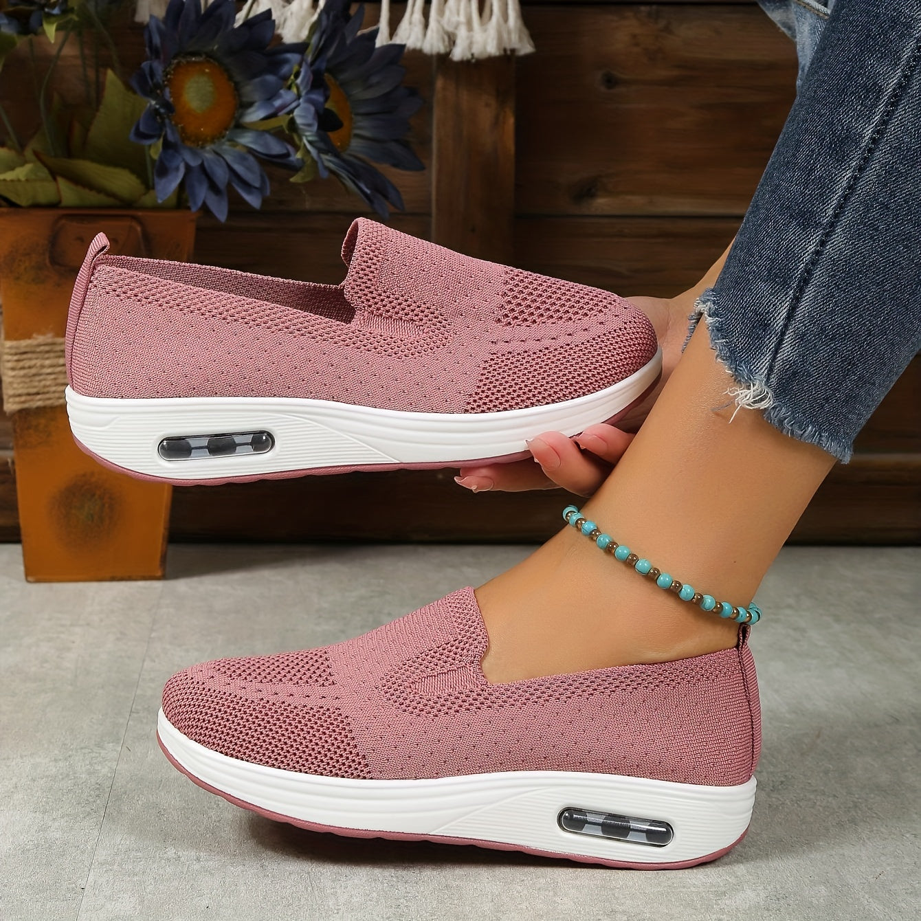 Zapatillas de deporte de plataforma de color sólido para mujer, zapatos cómodos antideslizantes con punta redonda, zapatos para caminar al aire libre