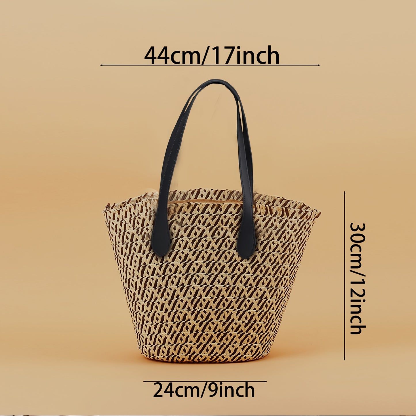 Lightweight Travel Tote Bag With Handles, Large Capacity Beach Bag For Women, Summer Vacation Shoulder Bag