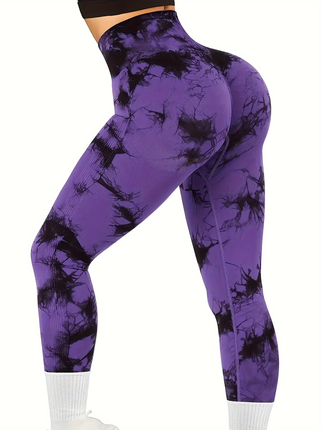 3pcs Tie Dye High Waist Sports Leggings, Running Workout Fitness Yoga Tight Pants, Women's Leggings